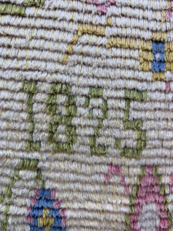 Vintage Fabulous Hand Knotted Dated Swedish Scandinavian Rya Shag Wool RugCarpet gallery