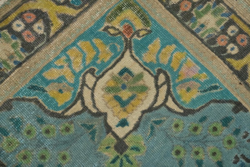 Traditional Light Blue Handmade Wool Area Rug 5x6 Ft Floral Oriental Carpet gallery