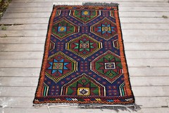 Turkish Kilim Rug 29”x47” Hand Woven Mut Cicim Kilim 76x120cm Vintage Kilim