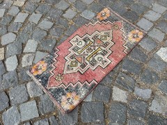 Vintage handmade rug,Turkish small rugs,Bohemian wool rug, Doormats 1,2 x 2,4 ft