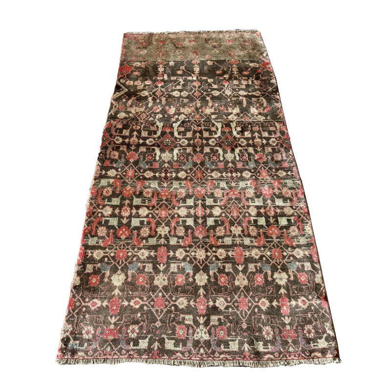 VINTAGE & CLEANED MAHAL RUG HAND MADE PERSIAN WOOL TRIBAL CARPET 8'6" X 4' gallery