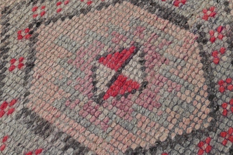 Vintage Turkish Runner Rug 2x10ft PINK Handmade Anatolian Oushak Hallway Wool gallery