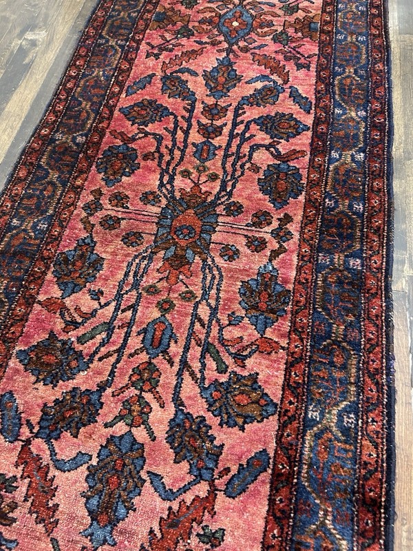 Stunning Antique Lilihan Runner Rug C.1910 Hand Knotted Vegetable Dye 9’7x2’8 gallery