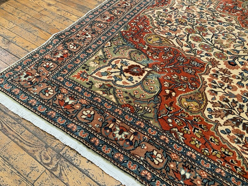 Hand-knotted Wool Turkish Carpet | Rare Vintage 1960-1980s Natural Dye Wool Pile gallery