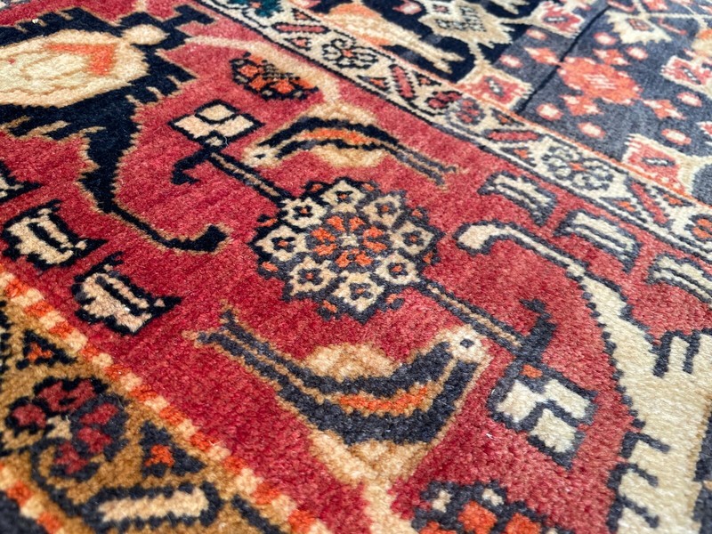 FINE VINTAGE MAHAL CARPET HAND MADE PERSIAN WOOL RUG CLEANED 10'1" x 5'3" gallery