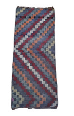 VTG Turkish Rug Handmade Wool Antolian Cicim Tapestry Runner Mat EUC 23″ x 58″