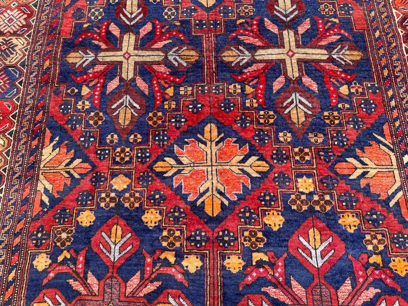 COLLECTORS' ITEM Stunning Vintge Shirvan Caucasian Natural Vegetble Dye Carpet gallery