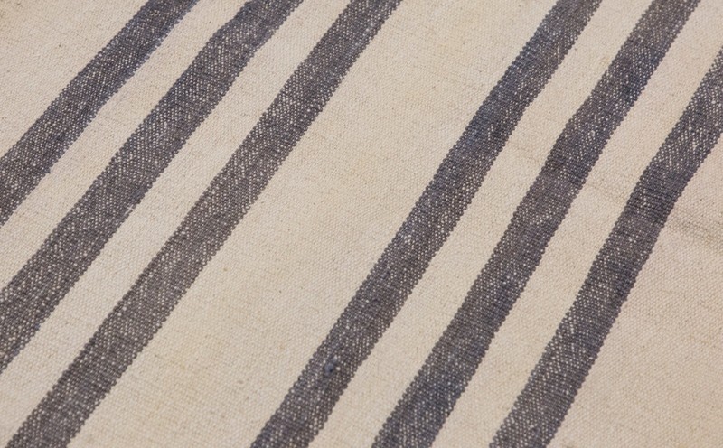 Goat Hair Turkish Striped Kilim Runner,Vintage Minimal Kilim,2'6 x 17'11 ft gallery