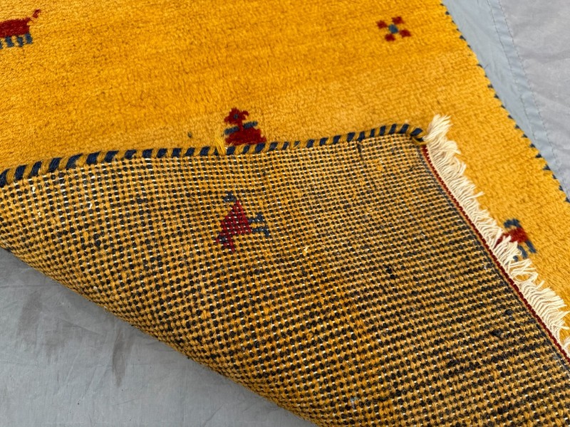 2x3 Afghan Gabbeh Rug – Hand Knotted Wool Small Tribal Minimalist Carpet gallery