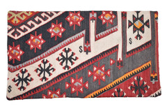 Turkish Kilim Pillow Cover Sofa Rug 14”x23” Decorative Handmade Cushion Cover
