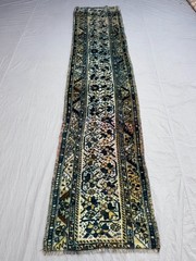 2×9’6 ft Caucasian Geometric Floral Lattice Handknotted Wool Vintage Runner
