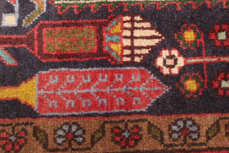 Vintage Hand-knotted Runner Rug 3'4" x 7'10" Traditional Oriental Wool Carpet gallery