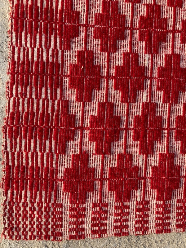 Vintage Handmade Geometric Traditional Wool Flatwave Rug 210x157 cm gallery
