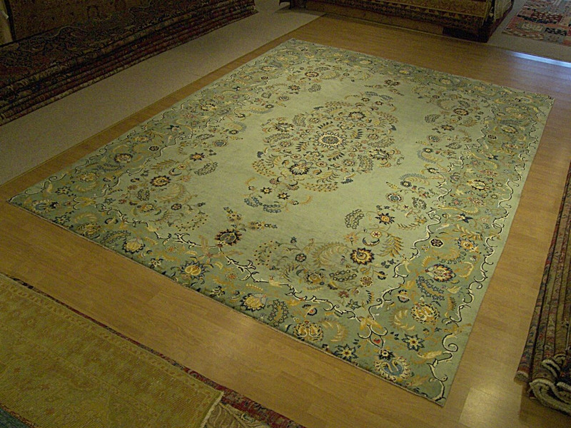 10 x 12 ft High Quality Handmade Antique 1930s Royal Kashaan Rug _Soft Kork Wool gallery
