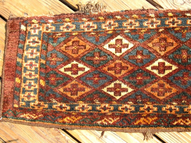 ANTIQUE 1890 EXCEPTIONAL TURKOMAN TORBA FULL PILE NICE GREEN gallery