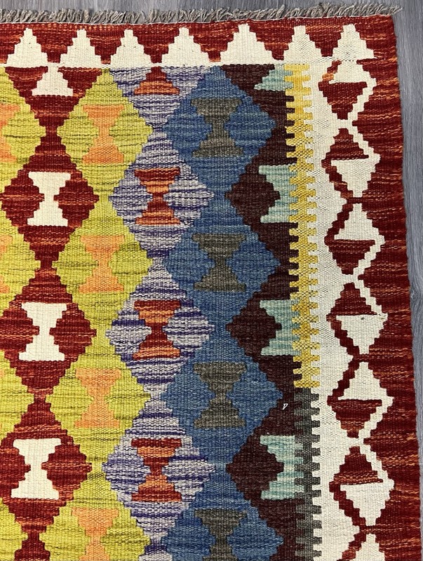 Vintage Kilim Traditional Hand Made Oriental Wool Kilim 5ftx3.2ft 155cmx101cm gallery