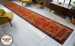 3×18 ft Runner RUG Hand Knotted EXTRA LONG Turkish Rug Runner Actual 2.9×17.7 ft