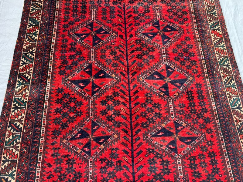 5'9x7'10 Ft Vintage Caucasian Geometric Medallion Hand Knotted Wool Rug gallery