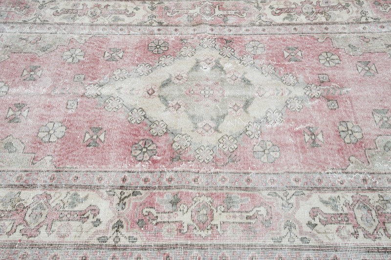4x8 ft rugs, antique turkish vintage oushak rug hand-knotted wool carpet rug,37 gallery
