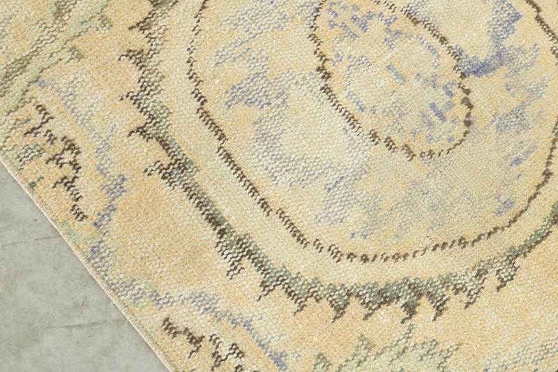 2x9 Turkish Hallway Rug Hand-Knotted Vintage Wool Runner Rug Oushak Carpet,127 gallery