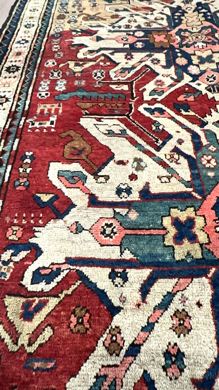 ANTIQUE CAUCASIAN EAGLE KAZAK RUG 5x8FT circa 1880 gallery