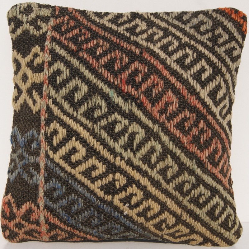 EMBROIDERED KILIM RUG PILLOW TURKISH SQUARE 30+ HAND WOVEN KILIM AREA RUGS 10" gallery
