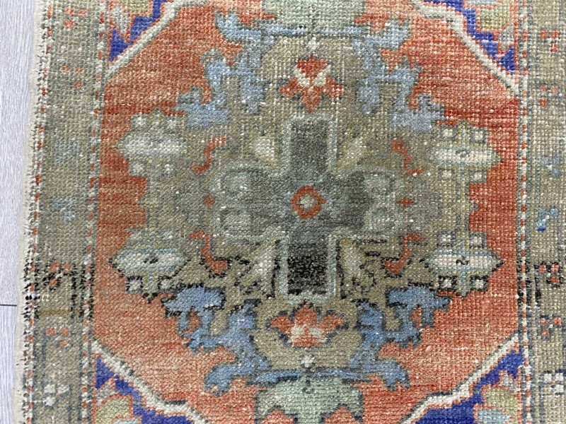 Turkish small rug, Vintage rug, Oushak rug, Doormat rug, Bath rug, 1.8 x 2.8 ft gallery