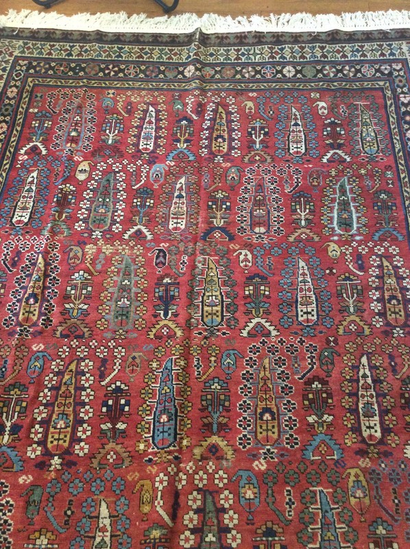 ANTIQUE CAUCASIAN RUG WIDE RUNNER KALLEGI CIRCA 1920 HAND KNOTTED gallery