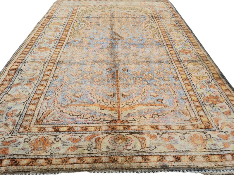 Amazing Hand Knotted Vintage Tribal Kaisery Qaisery Wool Area Rug 4.4 x 2.11 Ft gallery