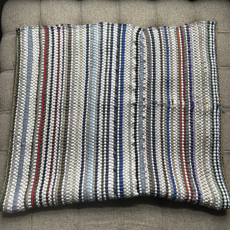 Vintage Hand Loomed Rag Rugs 41”X23” And 37”X21” gallery