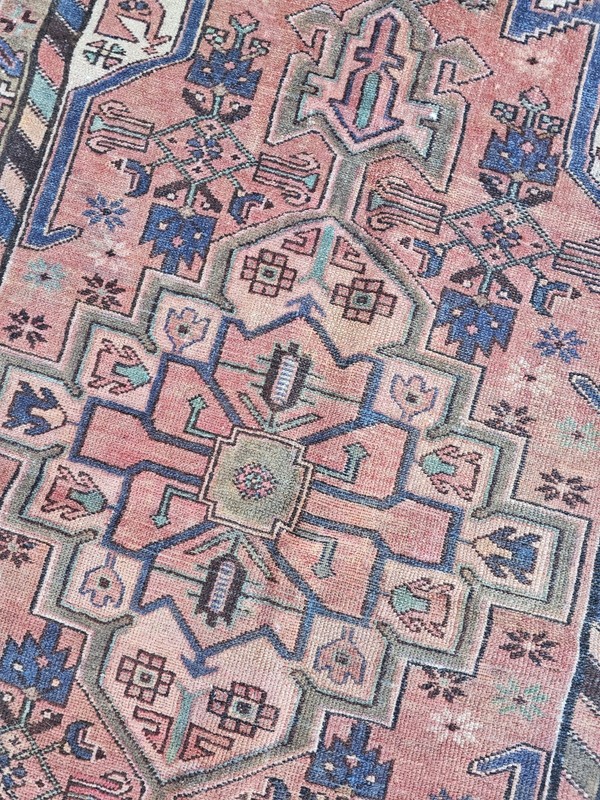 3.2 x 6.4 ANTIQUE KAZAK VINTAGE HERIZ RUG CAUCASIAN SERAPI OUSHAK SHIRVAN KULA gallery