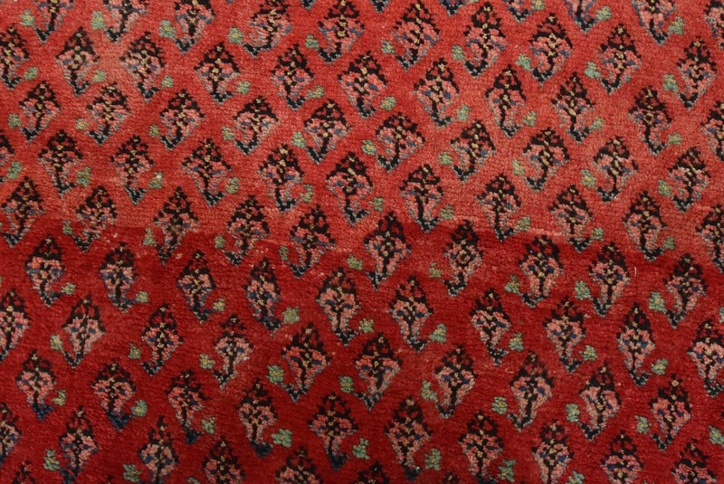 Vintage Tribal Runner 3’3” x 7’4” Red Wool Hand-Knotted Oriental Rug gallery