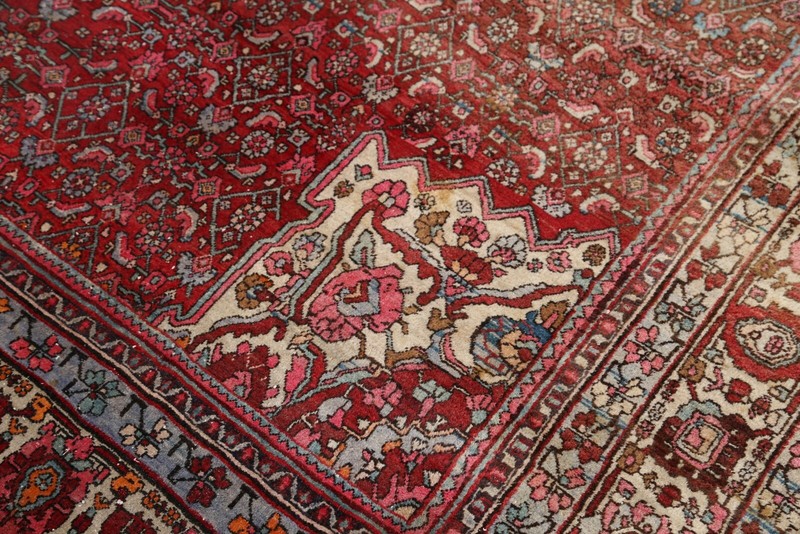 Collectible Geometric Bidjar Antique Hand-Knotted Oriental Area Rug 7x11 RUST gallery