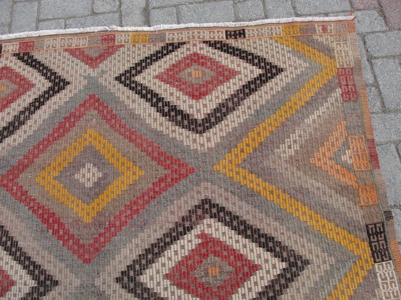 Turkish Kilim Rug Area Rugs, 66" x97", Handwoven Rug Carpet gallery