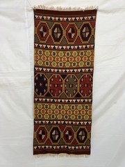 Swedish Röllakan Rug Handwoven Scandinavian Wool Runner Folk Art S137