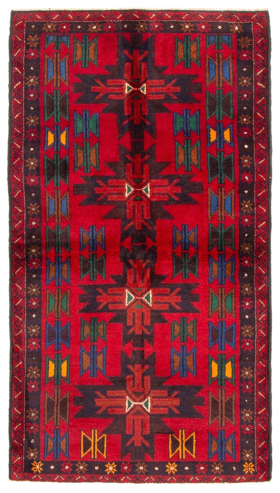 Vintage Hand-Knotted Area Rug 3'6" x 6'5" Traditional Oriental Wool Carpet