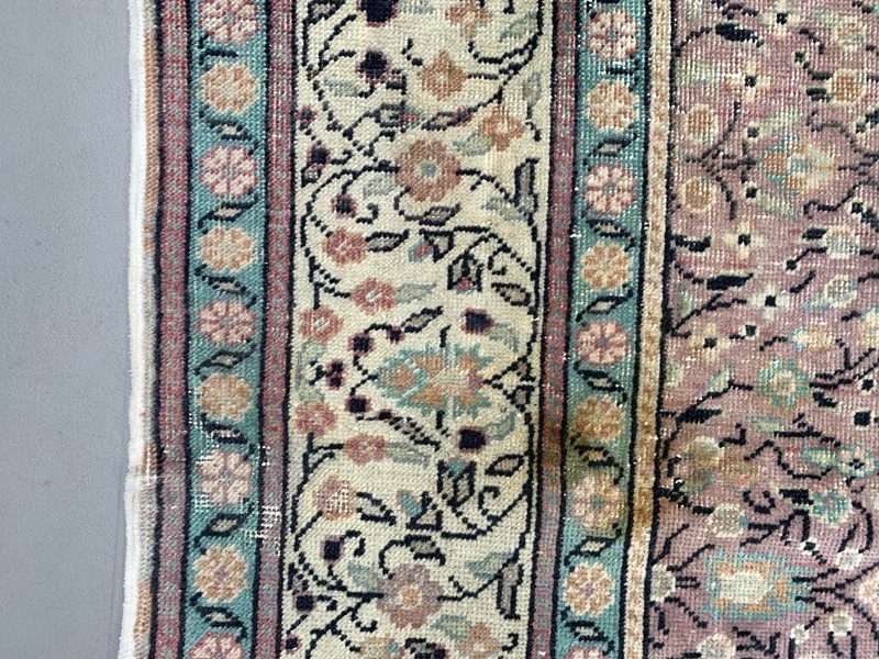 Vintage Turkish Rug 220x150 cm shabby carpet Central Anatolian Medium gallery