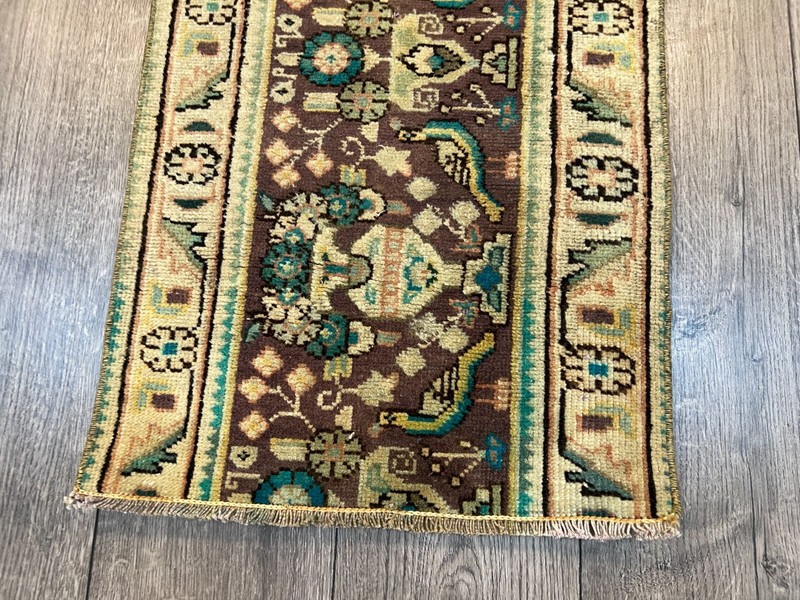 Vintage Runner Rug, Persian Rug, Entry Rug, Hallway Rug, Wool Rug, 1.4 x 7.6 ft gallery