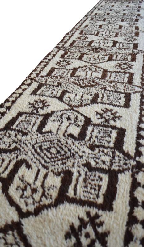 EXTRA LONG Runner Kurdish HandMadee Tribal Turkish Runner Rug NO DYES 3x14 feet gallery