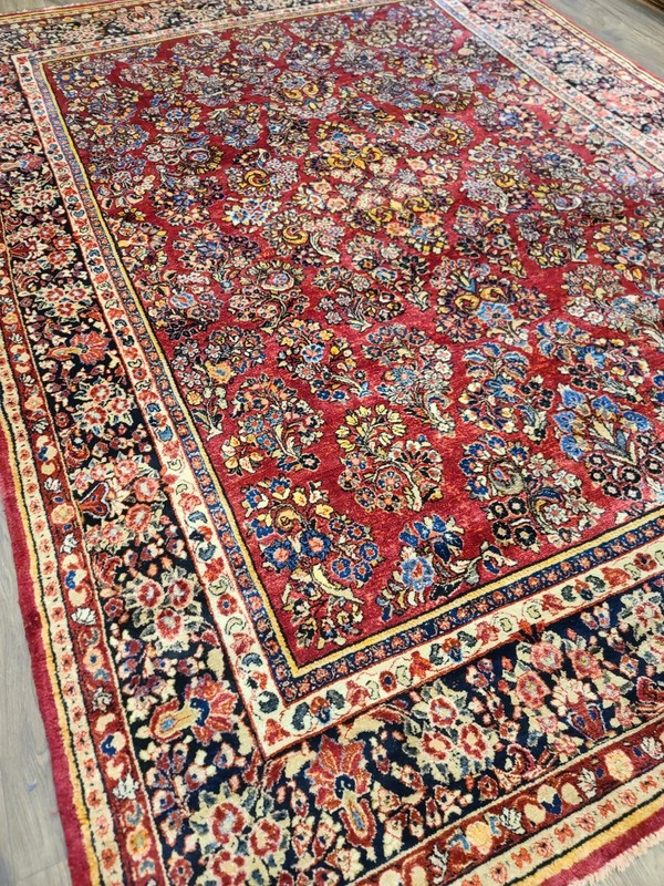 Circa 1920 ANTIQUE allover saruke ESTATE SALE RUG size 9x12 one of it's kind gallery