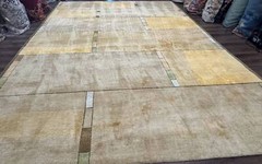 Tufenkian Tibetan Rug 12×16, Handmade Wool Modern Area Rug, Palace Size Carpet