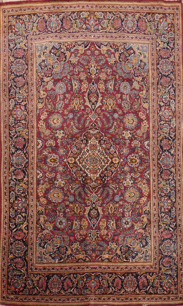 Antique Vegetable Dye Hand-made Rug 4x7 Traditional Living Room Floral Carpet