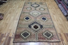 Antique Oriental Qashqai Rug 270x133cm (8’10” x 4’4”) Hand Knotted Wool Tribal