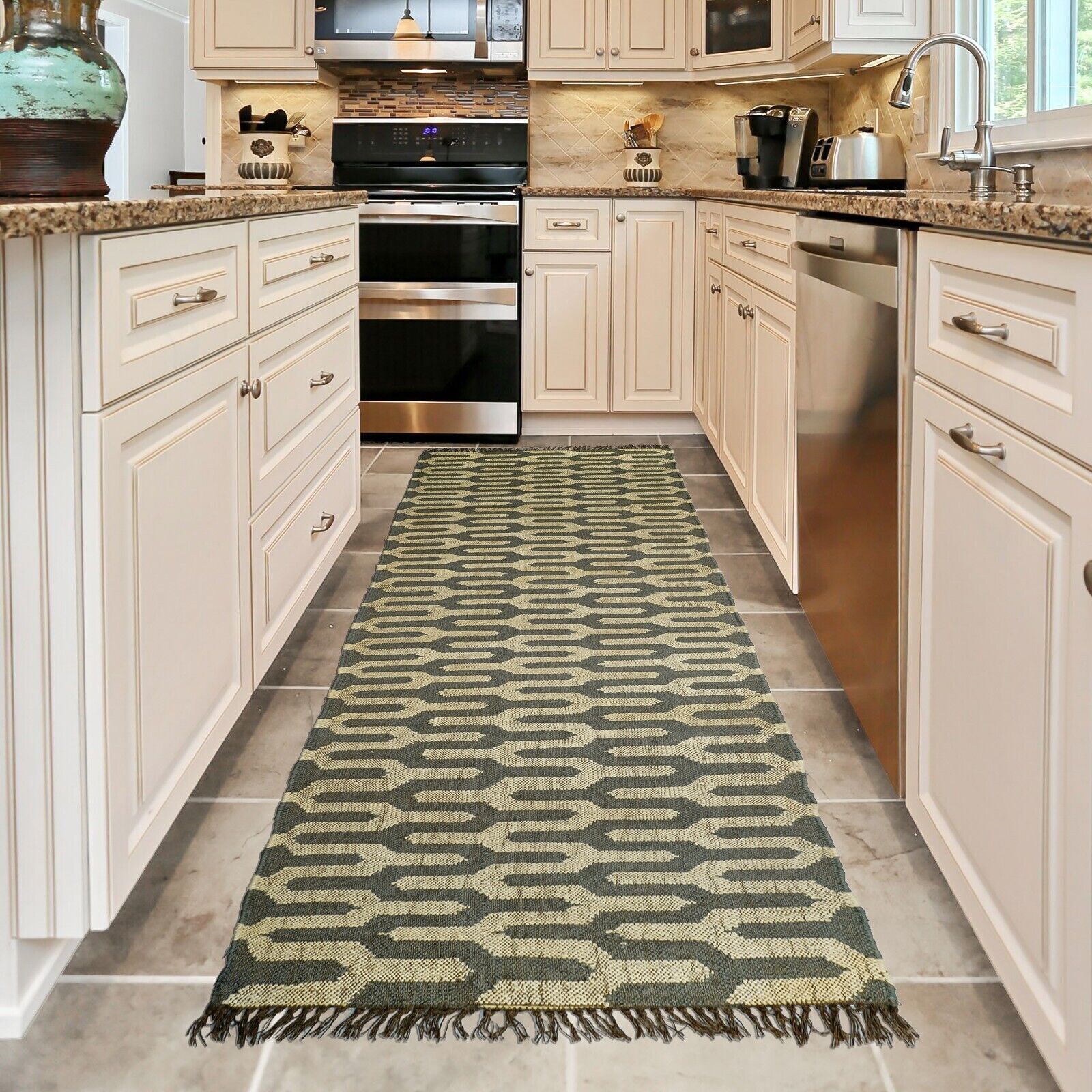 Rug Rectangle Handmade Wool Jute Rug Home Hallway Vintage Area Rugs Kilim Carpet gallery
