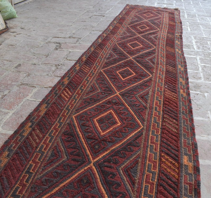 2x12 Ft Handmade Vintage Afghan Moshvani Wool Persian Runner Tribal Hallway Rug gallery