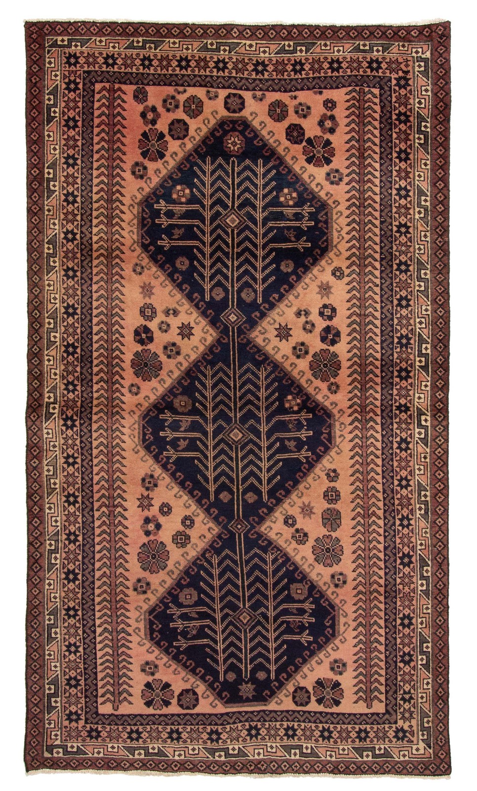 Vintage 4'4" x 7'3" Traditional Hand Knotted Vegetable Dye Wool Area Rug gallery