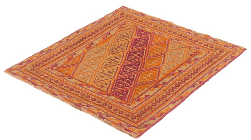 Vintage Hand-Knotted Area Rug 3'8" x 3'10" Traditional Oriental Wool Carpet gallery