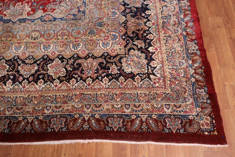 Pre-1900 Hand-made Palace Size Rug 14x19 Vegetable Dye Traditional Antique Rug gallery