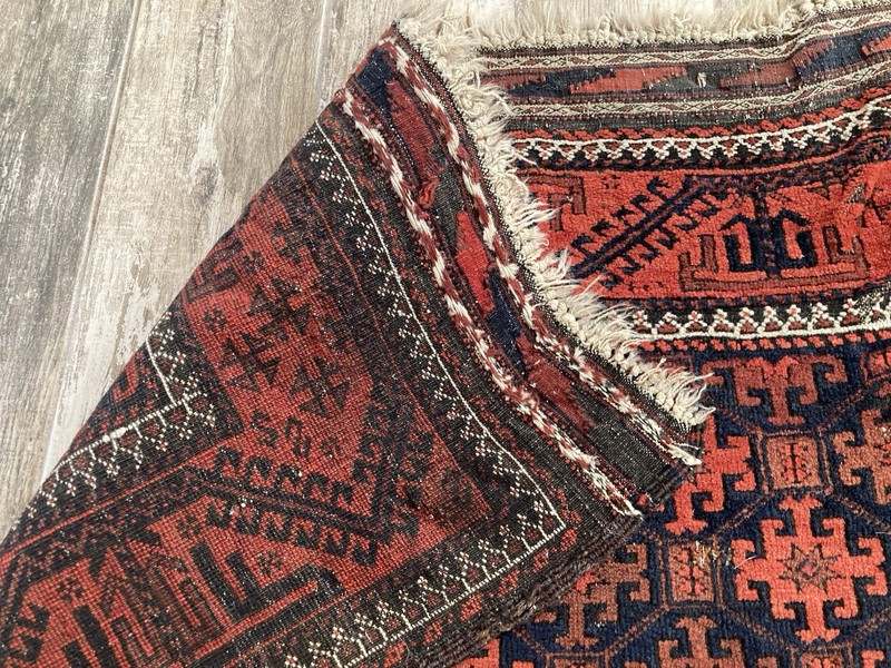 Antique Sarakhs Khorassan Tribal VTG Baluche Nomadic Ethnic Rug 43"x74" gallery