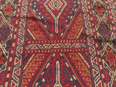 2×9 VINTAGE TRIBAL RUNNER RUG handmade Soumak kazak geometric heriz handwoven ft